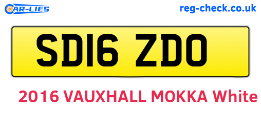 SD16ZDO are the vehicle registration plates.