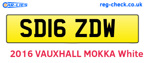 SD16ZDW are the vehicle registration plates.