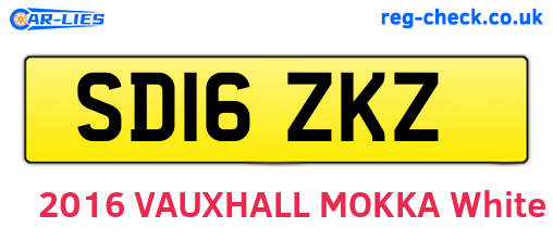 SD16ZKZ are the vehicle registration plates.