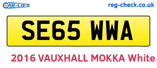 SE65WWA are the vehicle registration plates.