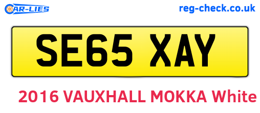 SE65XAY are the vehicle registration plates.