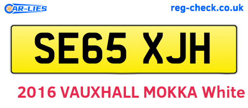 SE65XJH are the vehicle registration plates.