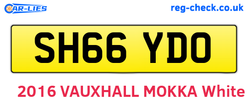 SH66YDO are the vehicle registration plates.