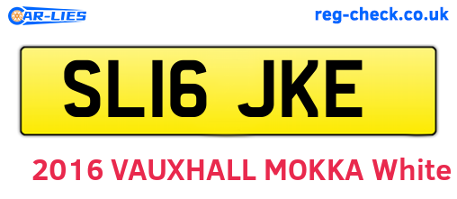 SL16JKE are the vehicle registration plates.