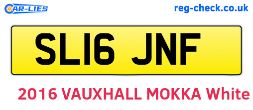 SL16JNF are the vehicle registration plates.