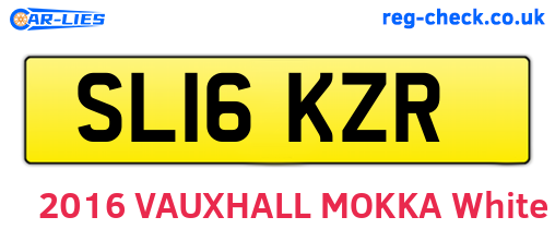 SL16KZR are the vehicle registration plates.