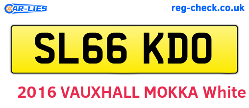 SL66KDO are the vehicle registration plates.