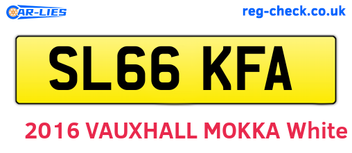 SL66KFA are the vehicle registration plates.