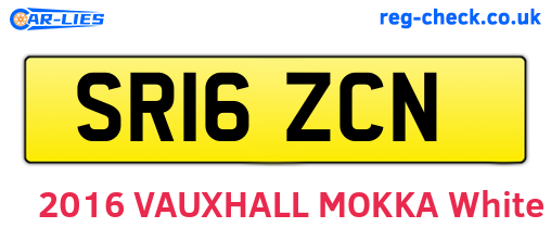 SR16ZCN are the vehicle registration plates.