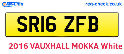 SR16ZFB are the vehicle registration plates.