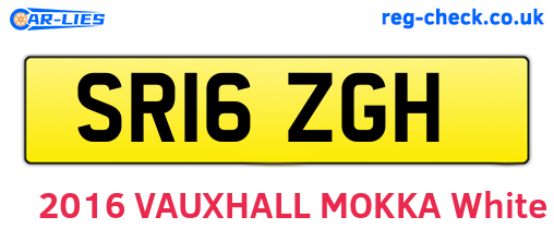 SR16ZGH are the vehicle registration plates.