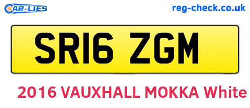SR16ZGM are the vehicle registration plates.