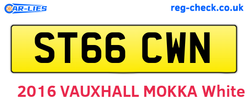 ST66CWN are the vehicle registration plates.