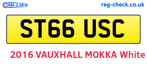 ST66USC are the vehicle registration plates.