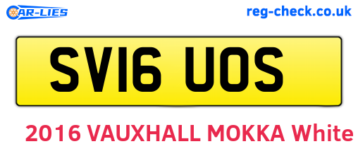 SV16UOS are the vehicle registration plates.
