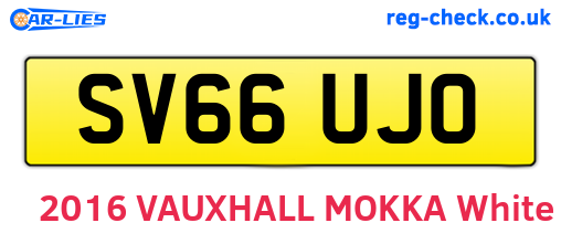 SV66UJO are the vehicle registration plates.