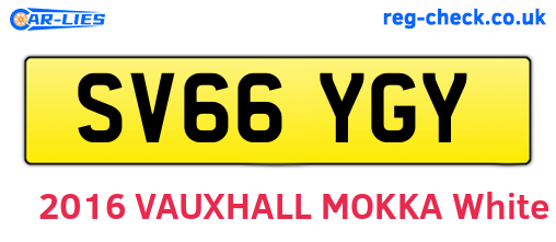 SV66YGY are the vehicle registration plates.