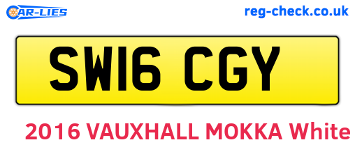 SW16CGY are the vehicle registration plates.