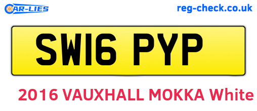 SW16PYP are the vehicle registration plates.