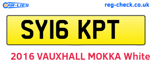 SY16KPT are the vehicle registration plates.