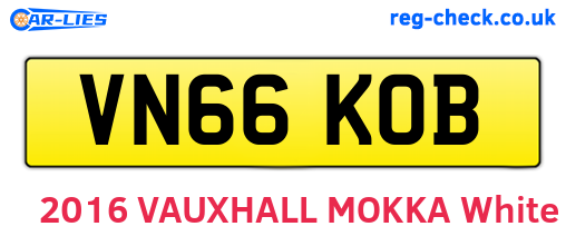 VN66KOB are the vehicle registration plates.