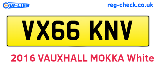 VX66KNV are the vehicle registration plates.