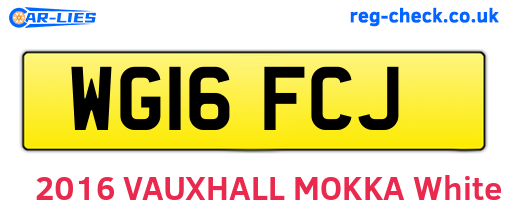 WG16FCJ are the vehicle registration plates.