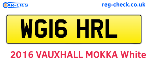 WG16HRL are the vehicle registration plates.