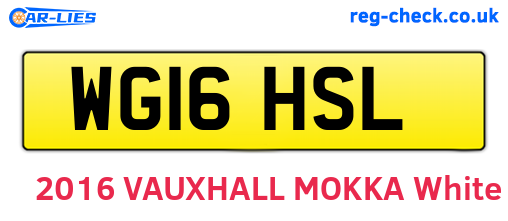 WG16HSL are the vehicle registration plates.