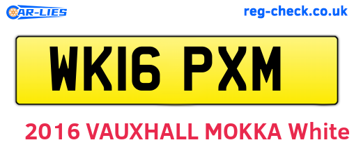 WK16PXM are the vehicle registration plates.