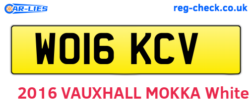 WO16KCV are the vehicle registration plates.