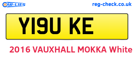 Y19UKE are the vehicle registration plates.