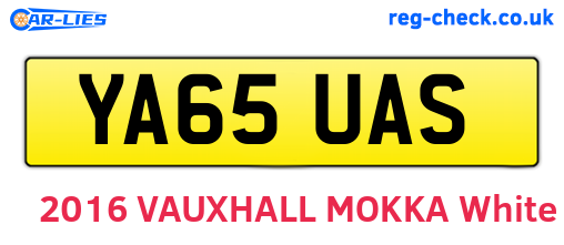 YA65UAS are the vehicle registration plates.
