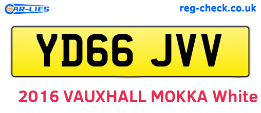 YD66JVV are the vehicle registration plates.