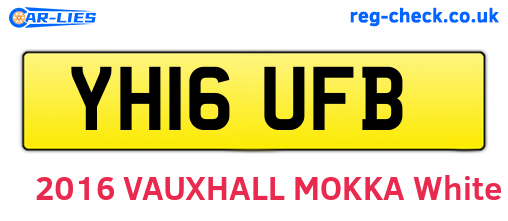 YH16UFB are the vehicle registration plates.