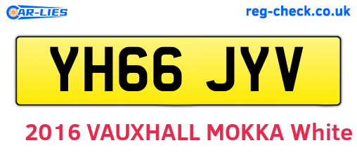 YH66JYV are the vehicle registration plates.
