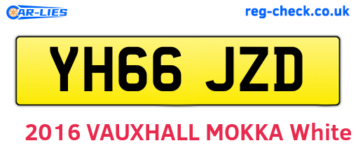 YH66JZD are the vehicle registration plates.