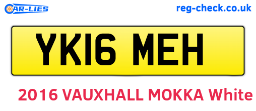 YK16MEH are the vehicle registration plates.