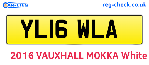 YL16WLA are the vehicle registration plates.