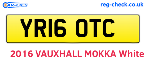 YR16OTC are the vehicle registration plates.