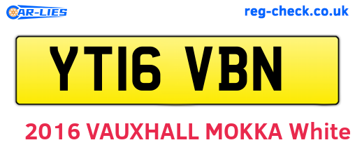 YT16VBN are the vehicle registration plates.