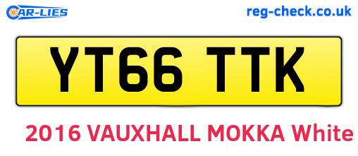YT66TTK are the vehicle registration plates.
