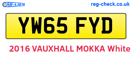 YW65FYD are the vehicle registration plates.