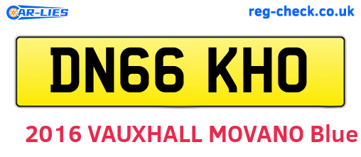 DN66KHO are the vehicle registration plates.