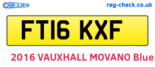 FT16KXF are the vehicle registration plates.