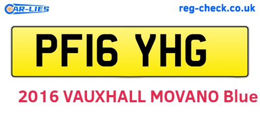 PF16YHG are the vehicle registration plates.