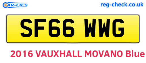 SF66WWG are the vehicle registration plates.