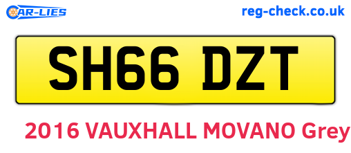 SH66DZT are the vehicle registration plates.