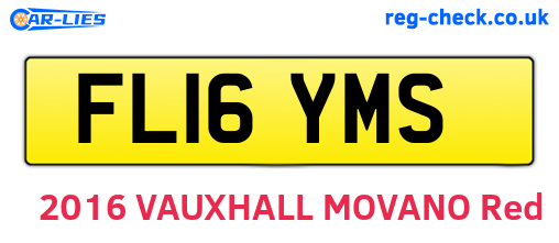 FL16YMS are the vehicle registration plates.