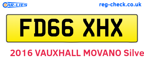 FD66XHX are the vehicle registration plates.